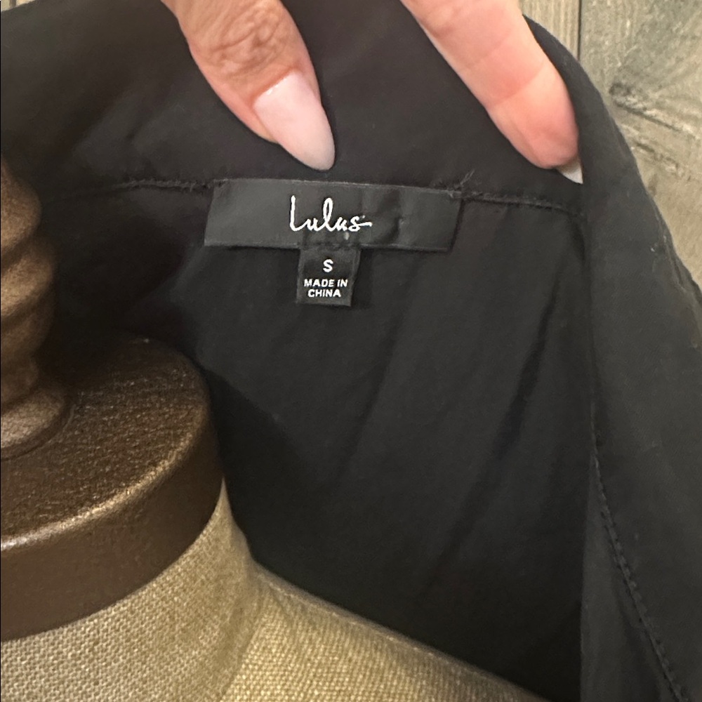 Lulus Eldora Black Button up Cropped Utility Jacket | Size Small - Picture 9 of 12
